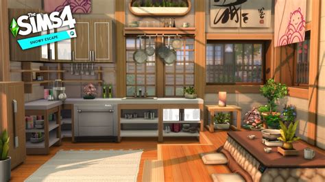 Snowy Escape Cozy Bright Kitchen The Sims Stop Motion Speed Build