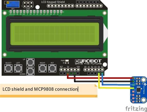 Mcp Sensor And Lcd Keypad Shield Arduino Example Get Micros