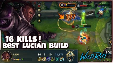 Wild Rift Best Lucian Build Kills Gameplay Patch B Lucian