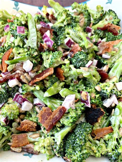 Easy Keto Low Carb Broccoli Salad With Bacon Video