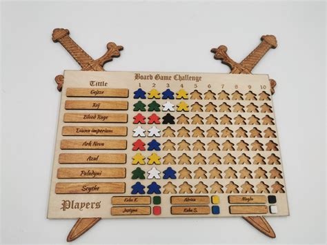 Board Game Challenge Meeple Laser Cut Files Dxf Ai Etsy