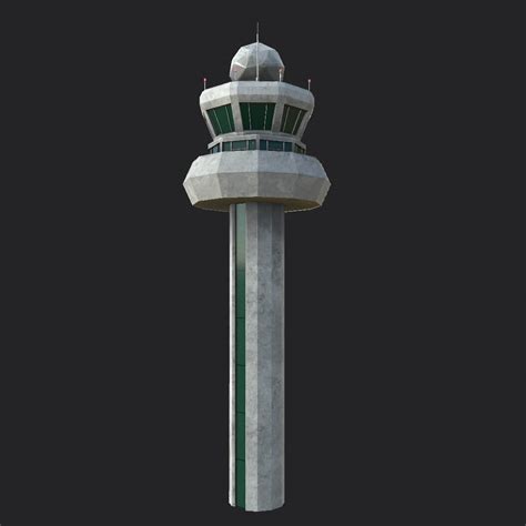 Airport Tower - 3D Model by sanchiesp