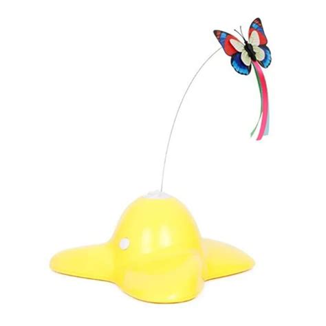 Electric Pet cat toy rotation colorful butterfly flying cat interactive ...