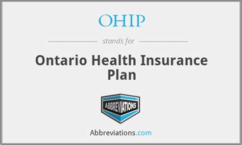 Ohip Ontario Health Insurance Plan