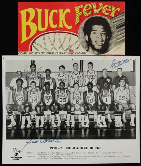 Lot Detail 1970 71 Milwaukee Bucks Memorabilia Lot Of 2 W Lew