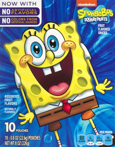 Betty Crocker Spongebob Squarepants Fruit Snacks 10 Ct 0 8 Oz King