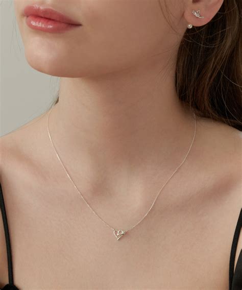 Musinsa Tatiana Silver Heart Inside Pearl Necklace Nz