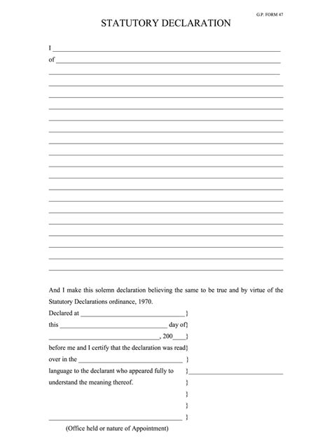 Statutory Declaration Form Fiji Fill Online Printable Fillable