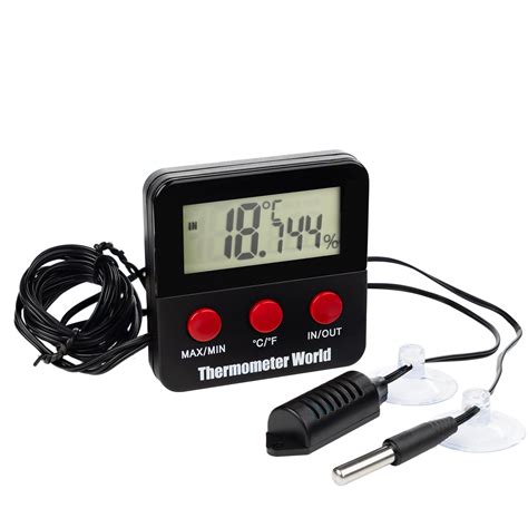 Buy Digital Reptile Thermometer And Humidity Gauge Remote Probes