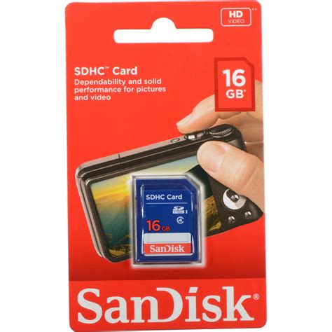 Sandisk 16gb Sdhc Memory Card Class 4 Sdsdb 016g B35 Bandh Photo