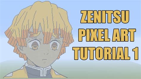 Minecraft Zenitsu Agatsuma Pixel Art Tutorial 1 Demon Slayer Kimetsu