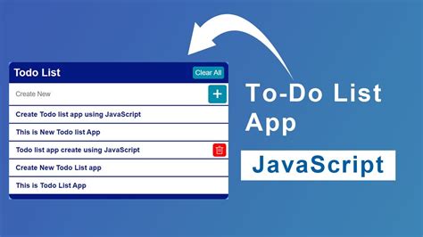 How To Create To Do List App Using Javascript Build Todo List App