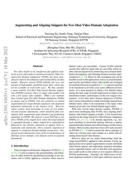 Augmenting And Aligning Snippets For Few Shot Video Domain Adaptation