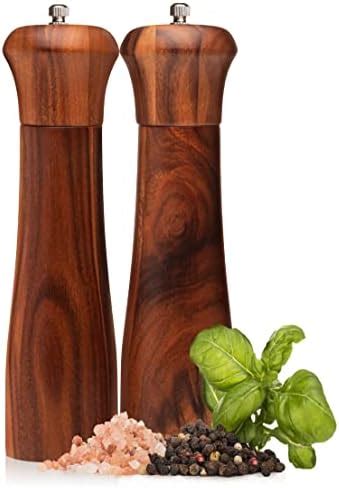 Amazon Pcs Salt And Pepper Grinder Solid Wood Sea Salt And