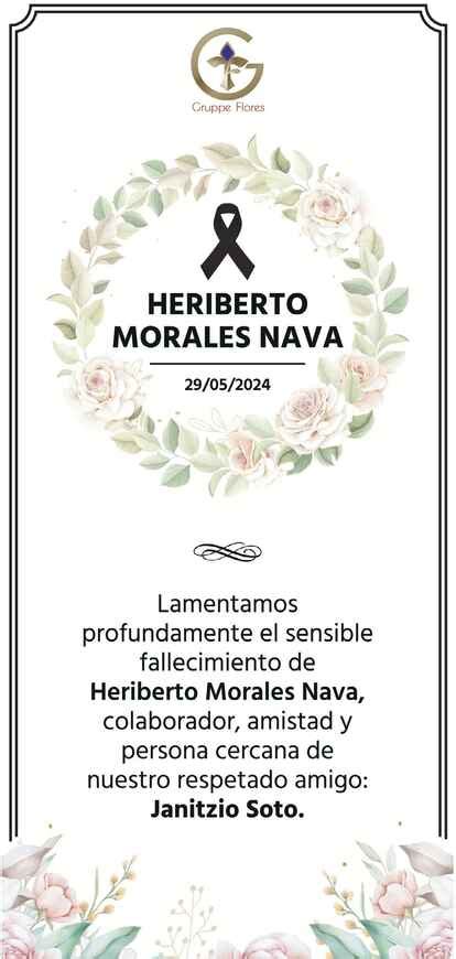 Señor Heriberto Morales Nava Obituario Esquela