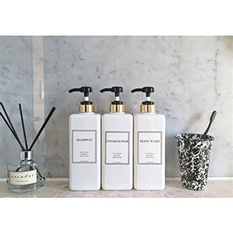 Harra Home Modern Gold Design Pump Bottle Set