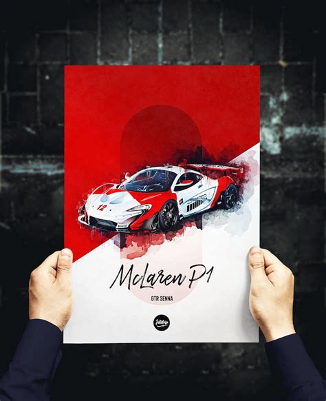 Mclaren P Gtr Senna Poster Print Wall Art Home Decor Etsy