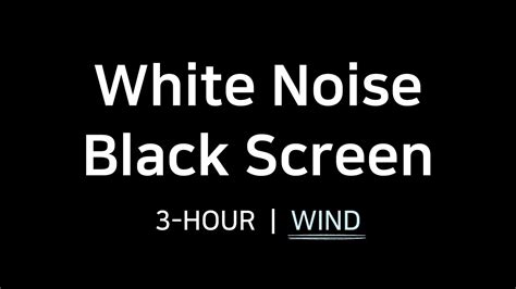 Ru Do Branco White Noise Black Screen With Wind Sound Focus