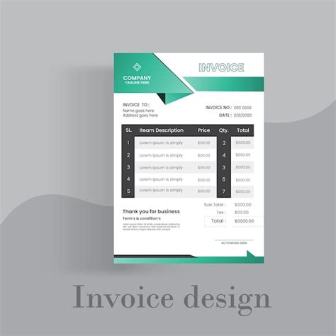 Premium Vector Corporate Business Invoice Business Invoice Design