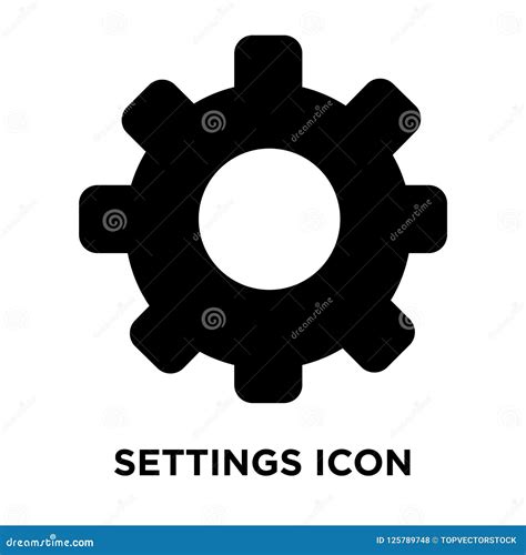 Vector Del Icono De Los Ajustes Aislado En El Fondo Blanco Concepto