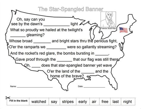 Star Spangled Banner Interactive Worksheet Live Worksheets