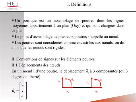 Calcules des portiques méthodes des déplacements PPT