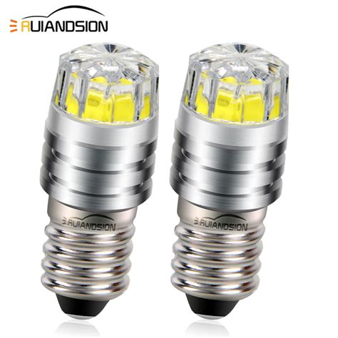 Ruiandsion Flashlight Bulb E V White Panel Car Battery Lights