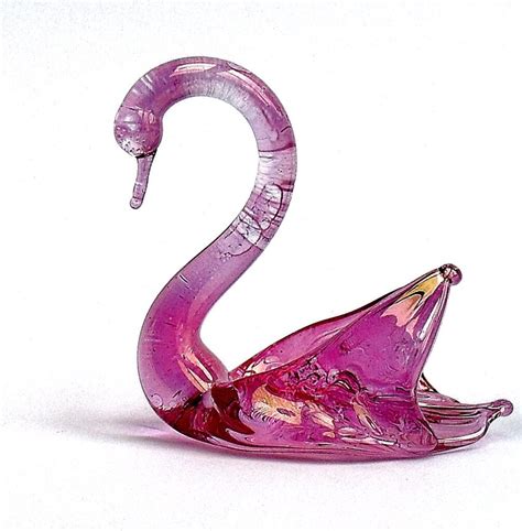 Glass Swan Glass Art Glass Birds