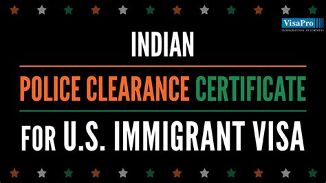 How To Obtain Police Clearance Certificate In India For Us Immigrant Visa