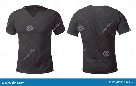 Black V-Neck Shirt Design Template Stock Image - Image of design, print ...