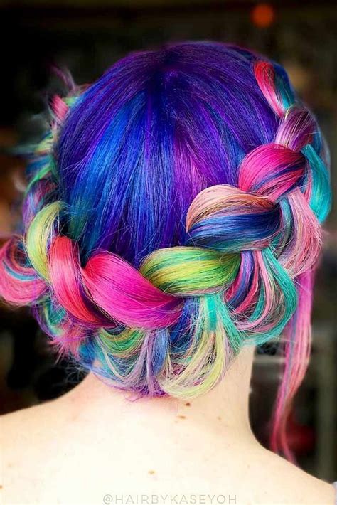 Awesome 35 Inspiring Rainbow Hairstyles Ideas Hair Styles Rainbow Hair Hair