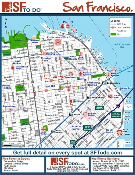 San Francisco Tourist Map Printable