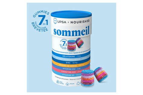 UPSA X NOURISHED Sommeil 30 Gummies 7 en 1 Sommeil de qualité Pharma