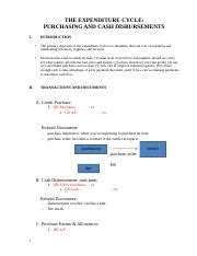 Chpt Expenditure Cycle Docx The Expenditure Cycle Purchasing