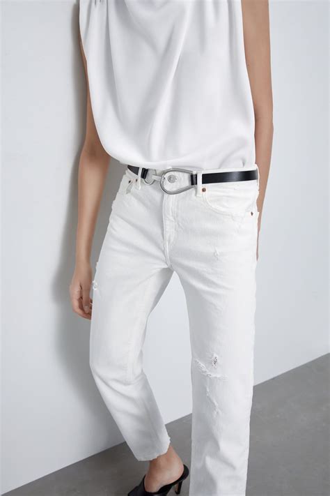 Venta Pantalones Vaqueros Blancos Zara En Stock