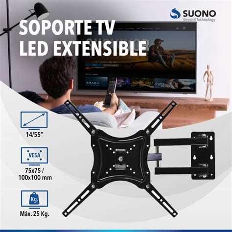 Soporte Suono Para Tv Led Movil Brazo Articulado A Suono