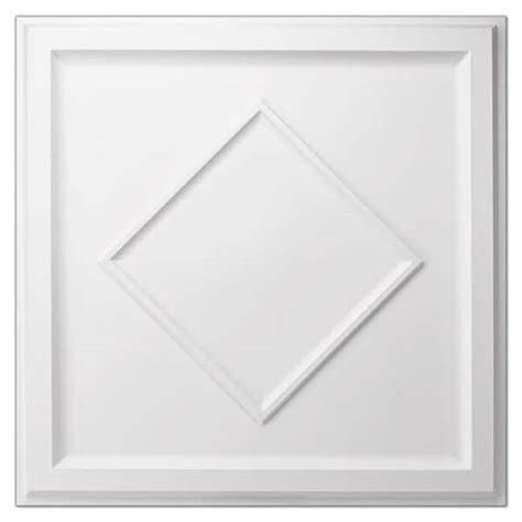 Art3dwallpanels White 2 Ft X 2 Ft Pvc Drop Lay In Glue Up Ceiling Tiles 3d Wall Panel For