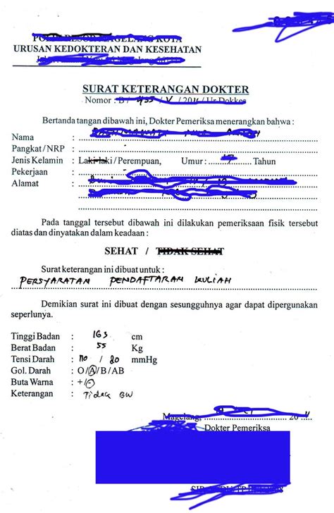 Detail Surat Keterangan Sehat Dan Tidak Buta Warna Koleksi Nomer 25