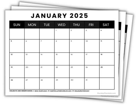 2025 Printable Calendars 56 Free Pdf Printables