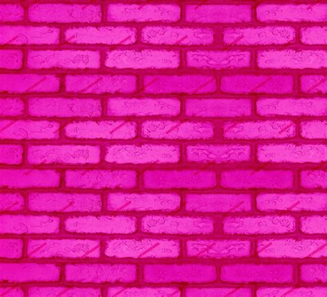 Hot Pink Brick Wall Seamless Background Texture Vibrant Etsy