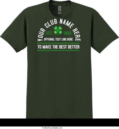 4 H Club Design Sp2820 To Make The Best Better