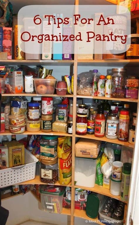 6 Six Tips To Organize Your Pantry