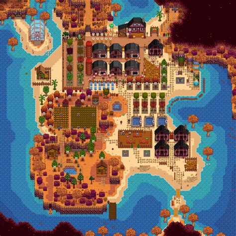 I'm really happy with my beach farm layout! : r/StardewValley