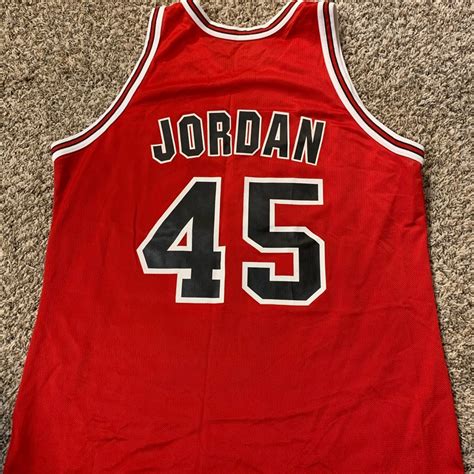 Michael Jordan Chicago Bulls 45 Jersey Champion Vint Gem