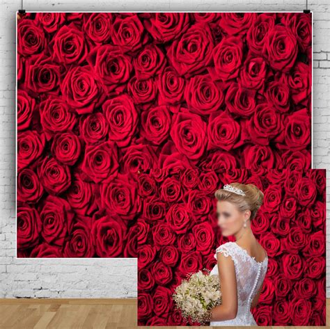 Buy Laeacco Red Roses Background X Ft Vinyl Photography Background