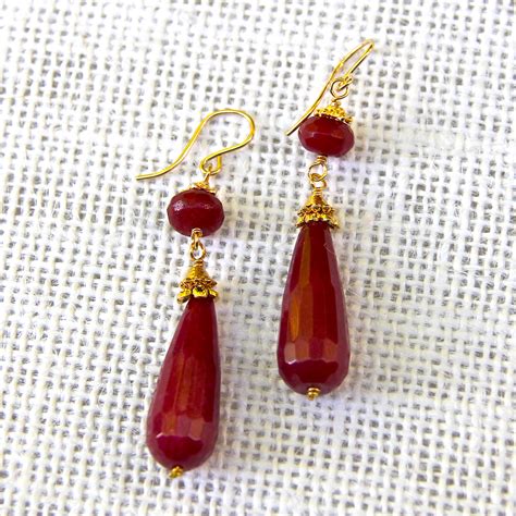 Golden Ruby Earrings | Honoring the Sacred