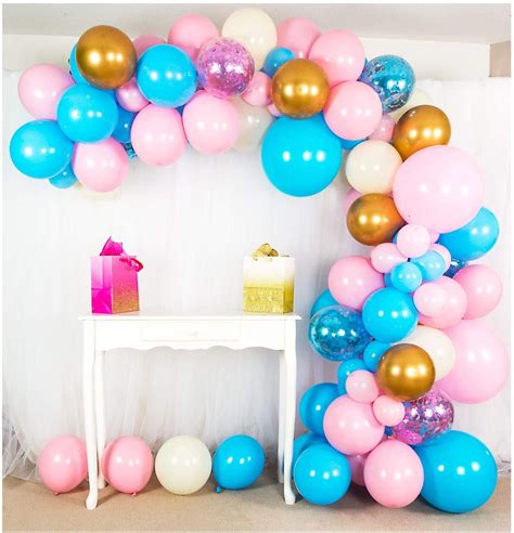 Foot Diy Gender Reveal Balloon Garland And Arch Kit In Gender