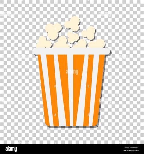 Icono De Vector De Palomitas De Ma Z En Estilo Plano Comida Cine