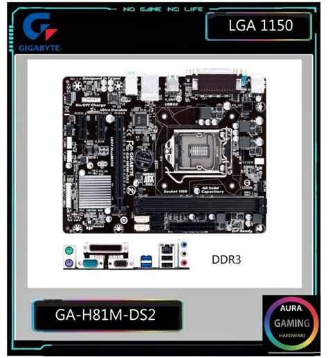 1150 Mainboard Gigabyte Ga H81m Ds2 Ddr3 Gen4th Th