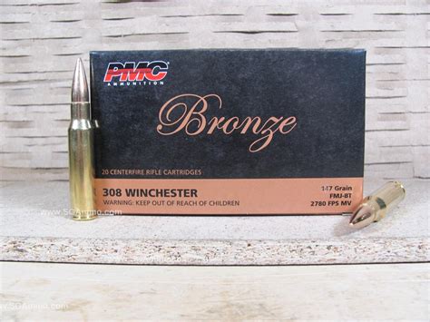 240 Round Flat Can 308 Win 147 Grain FMJ PMC Bronze Ammo 308B